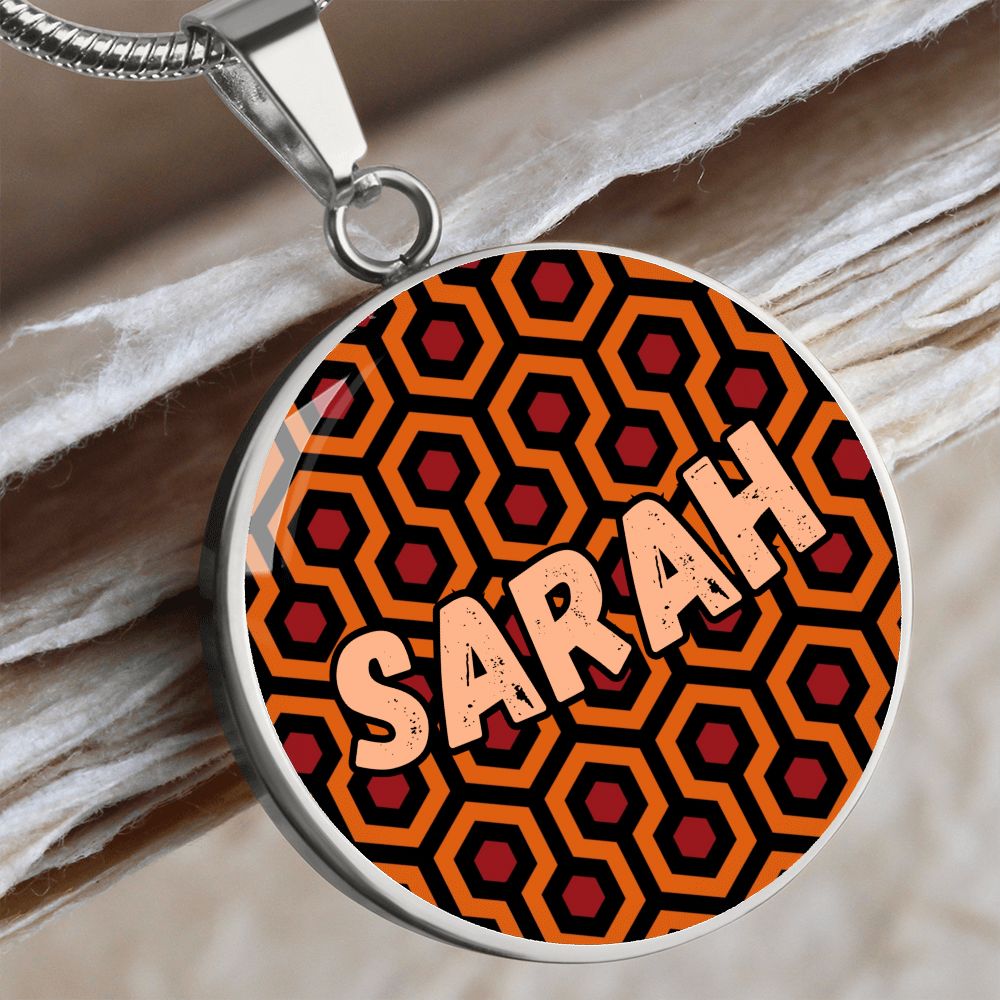 Overlook Hotel Personalized Name Pendant, The Shining by Stephen King, Lavender Lion Jewelry, Charm Name Necklace, Horror Fan